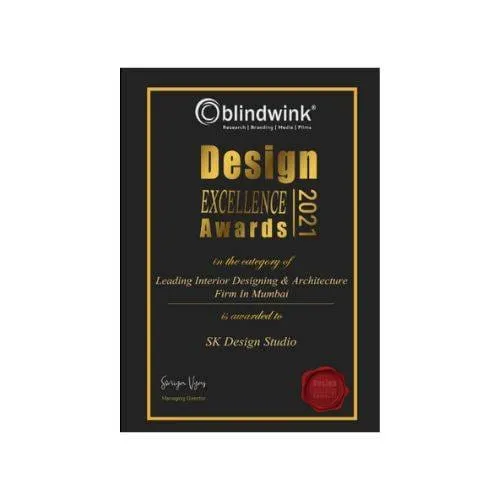 SK Design Studio awarded the Design Excellence Award 2021 for Leading Interior Designing Firm