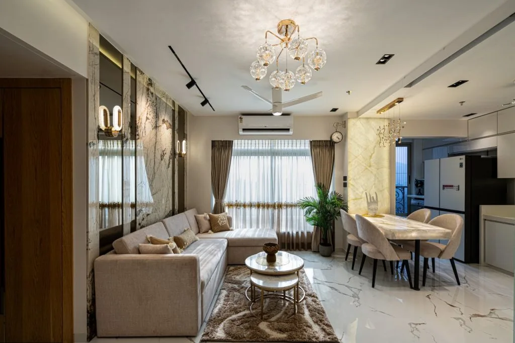 2BHK apartment interior design project by SK Design Studio in Thane